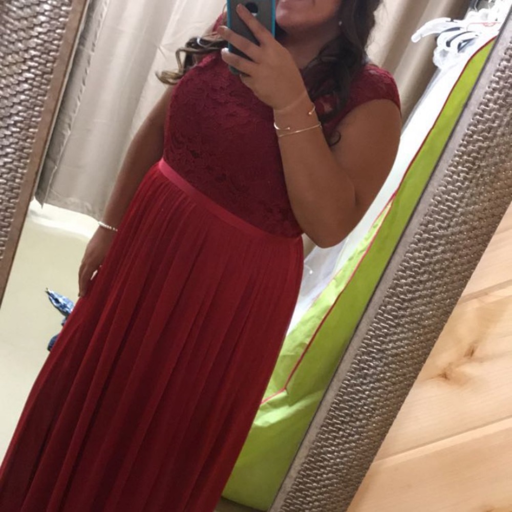 Burgundy dress